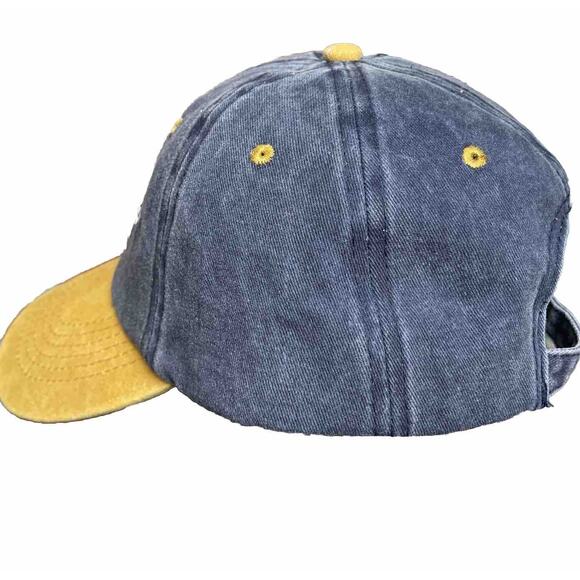 NWOT San Francisco Hat Vintage Style Baseball Cap Denim Gold Bill Dad Hat Small - Picture 6 of 9